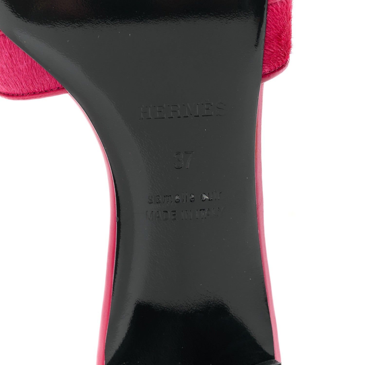 Hermes Pony Hair Oasis Sandals 37 Rose Fuchsia 6 of 8