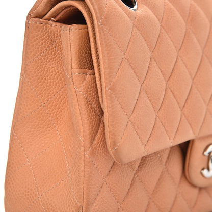 Chanel Iridescent Caviar Quilted Medium Double Flap Dark Beige 10 of 15