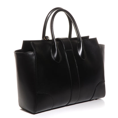 Gucci Calfskin Medium Lady Buckle Top Handle Bag Black 3 of 7
