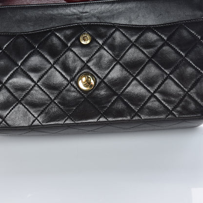 Chanel Lambskin Quilted Medium Double Flap Black 10 of 16