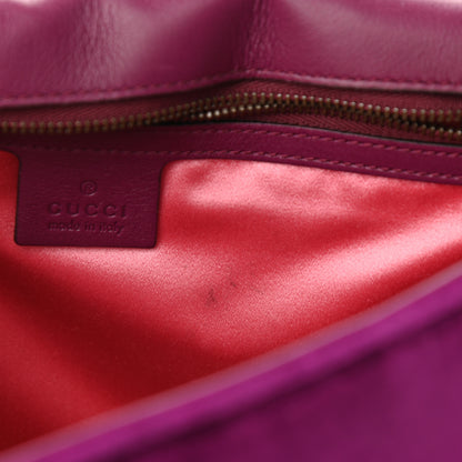 Gucci Velvet Matelasse Medium GG Marmont Shoulder Bag Fuchsia Violet Cyclamen 12 of 13