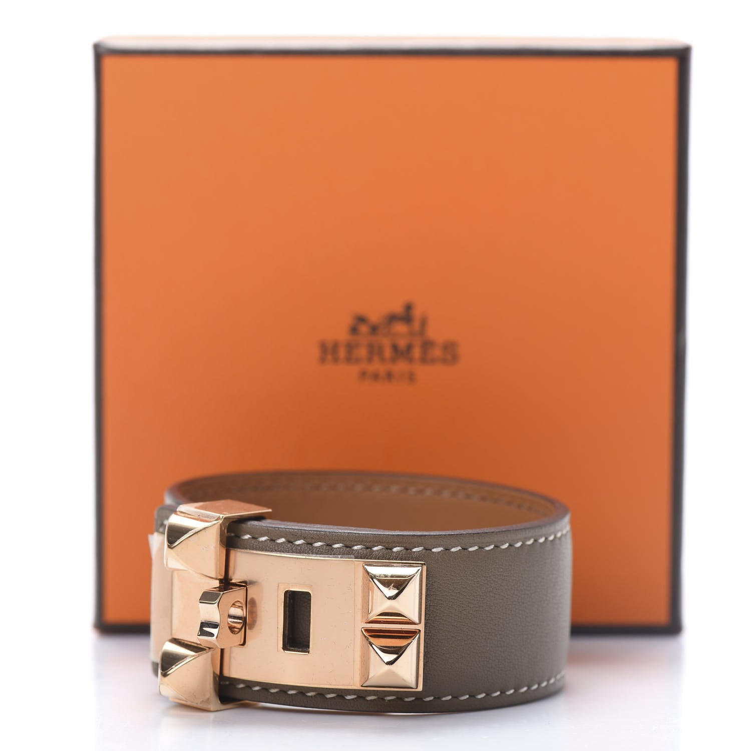 Hermes Swift Collier de Chien CDC 24 Bracelet T2 Etoupe 6 of 6