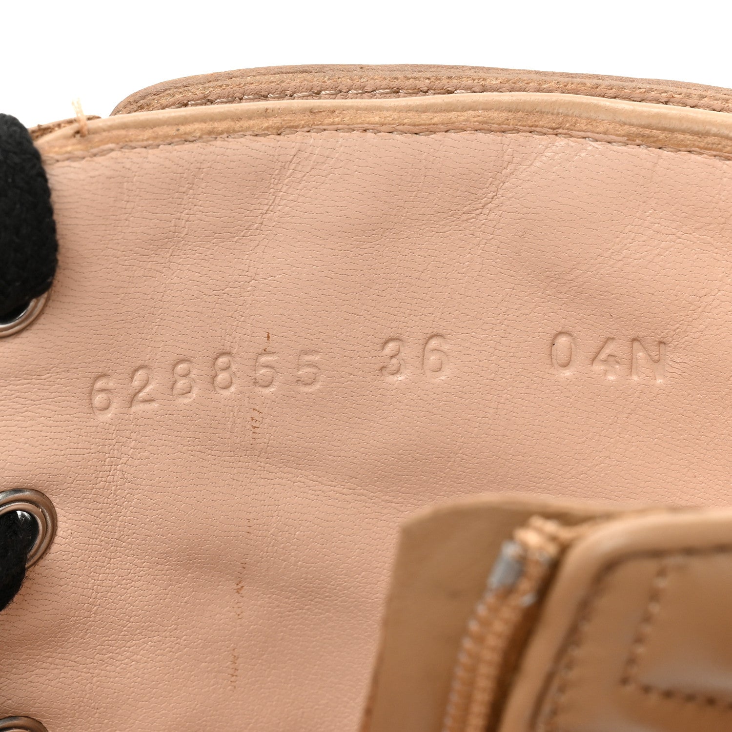 Gucci Nappa Frances GG Matelasse Platform Combat Boots 36 Natural Tan 8 of 9