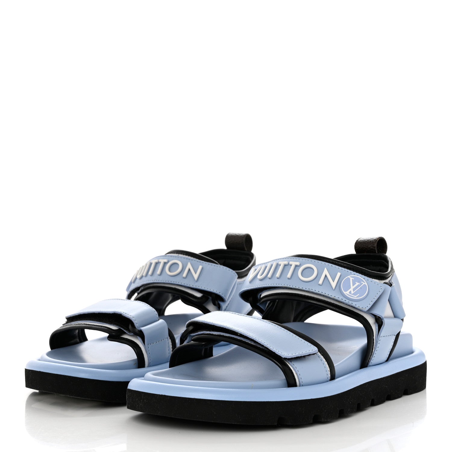 Louis Vuitton Calfskin Pool Pillow Flat Comfort Sandals 37 Blue 3 of 8