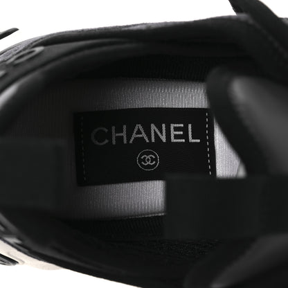 Chanel Suede Calfskin Nylon Grosgrain CC Sneakers 40 Grey 9 of 11
