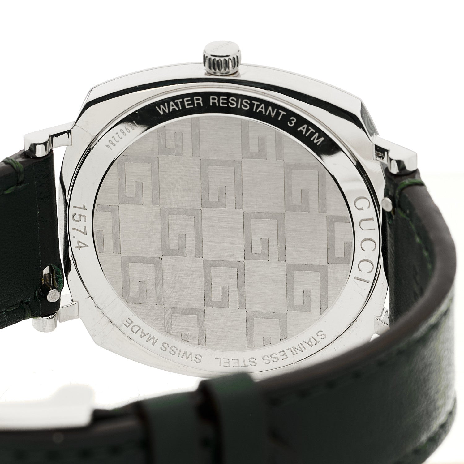 Gucci Stainless Steel Calfskin 35mm Grip Quartz Watch Green 4 of 5