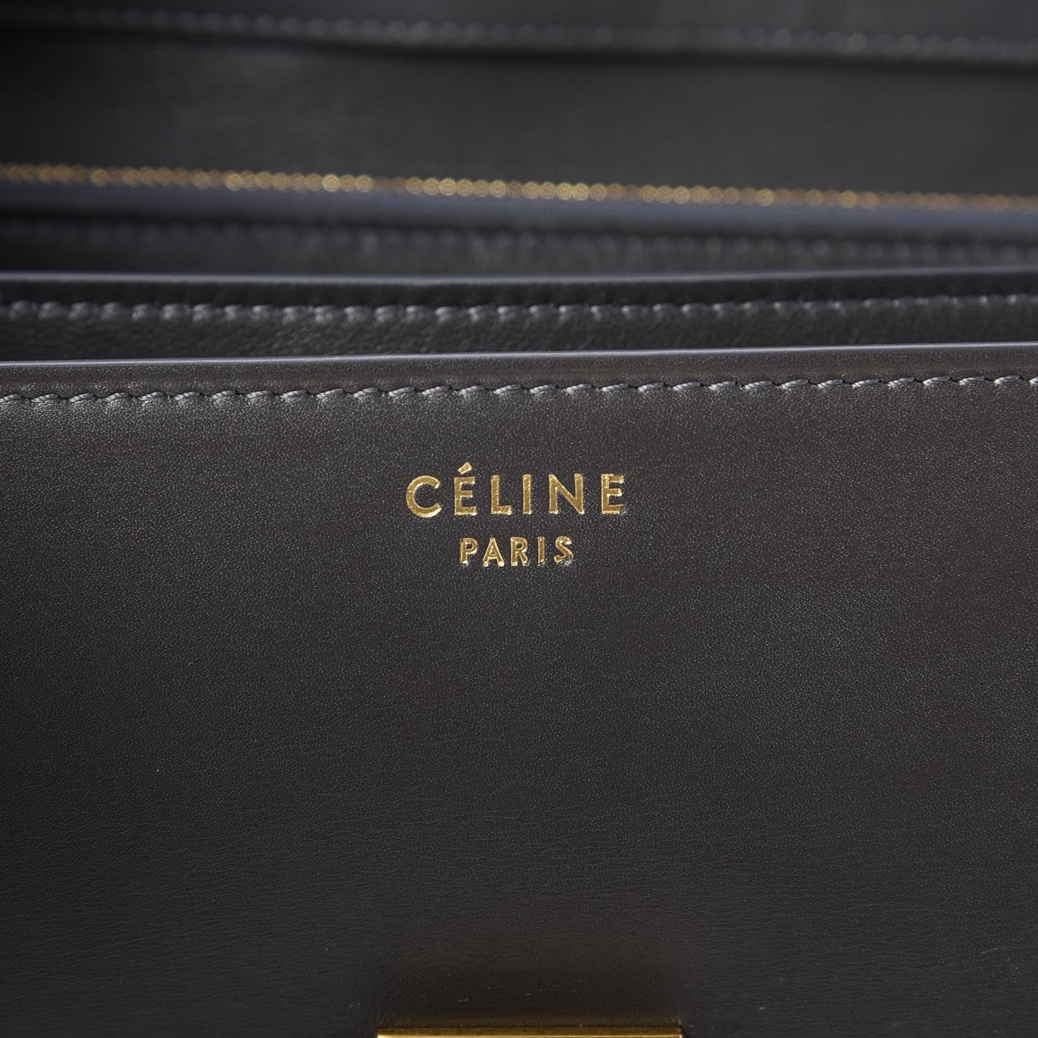 Celine Smooth Calfskin Medium Classic Box Flap Bag Grey 7 of 7