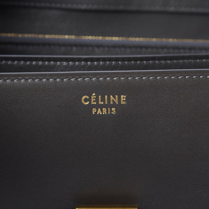 Celine Smooth Calfskin Medium Classic Box Flap Bag Grey 7 of 7