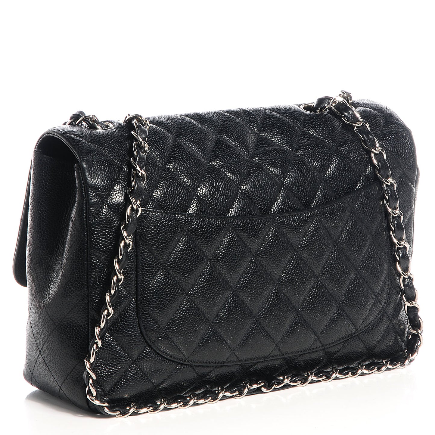Caviar Jumbo Single Flap Black