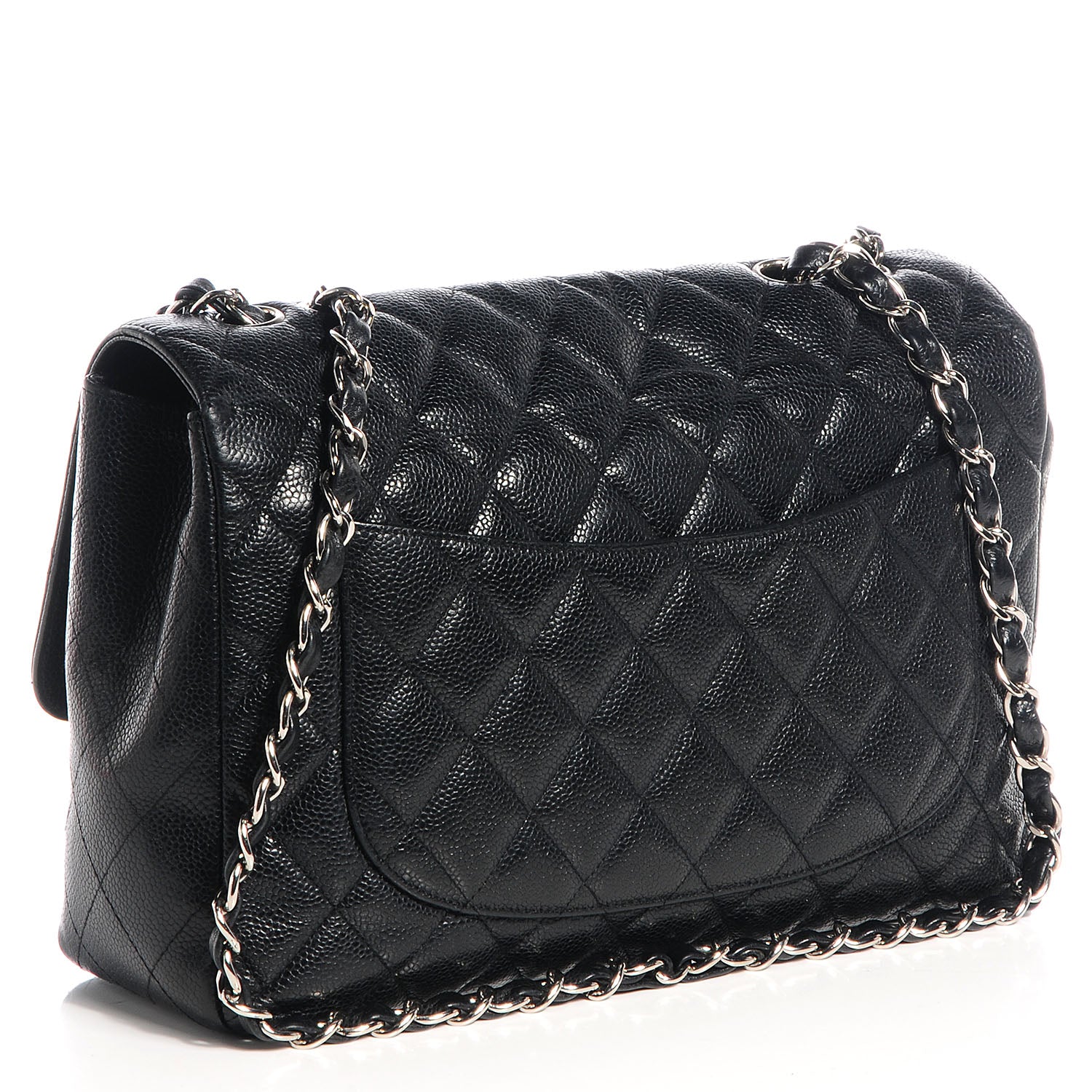 Chanel Caviar Jumbo Single Flap Black 3 of 13