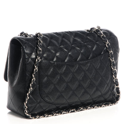 Chanel Caviar Jumbo Single Flap Black 3 of 13