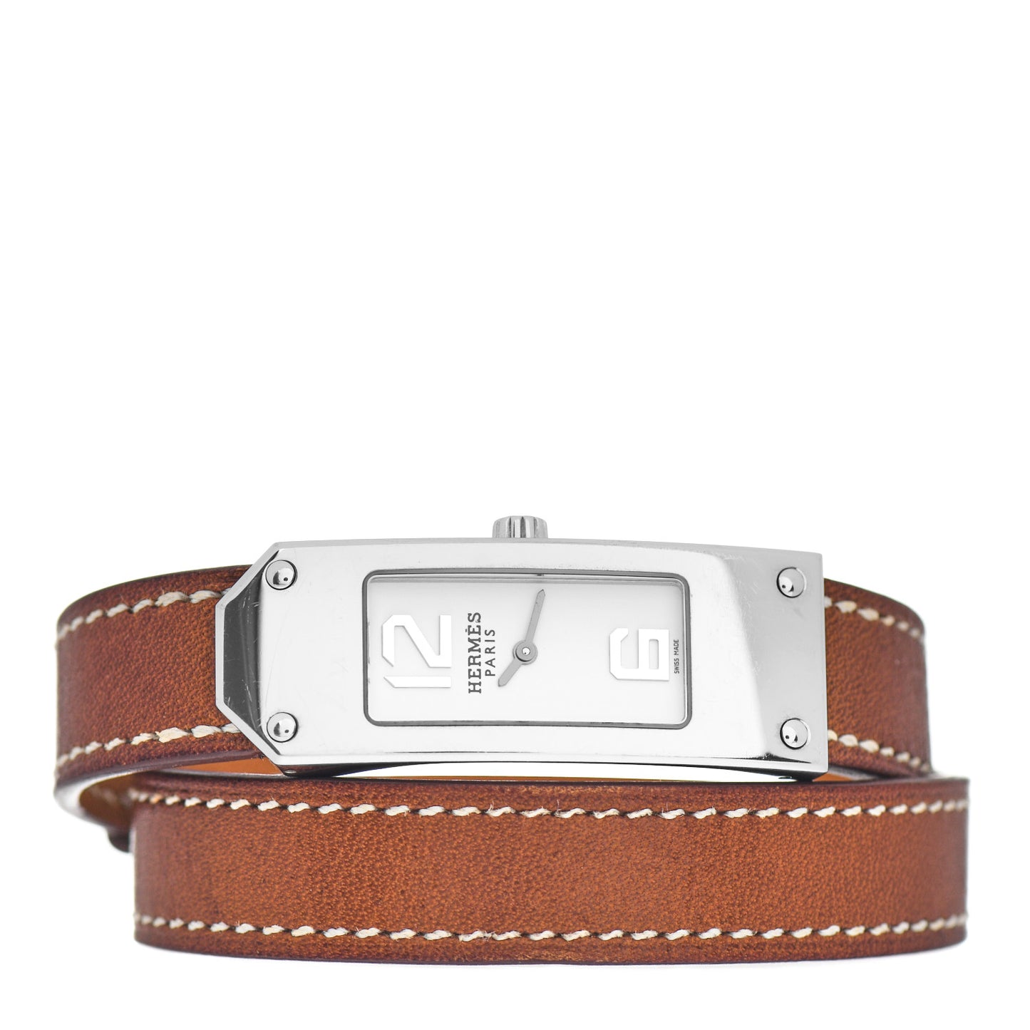 Stainless Steel Barenia 15mm Kelly II Double Tour Quartz Watch Fauve