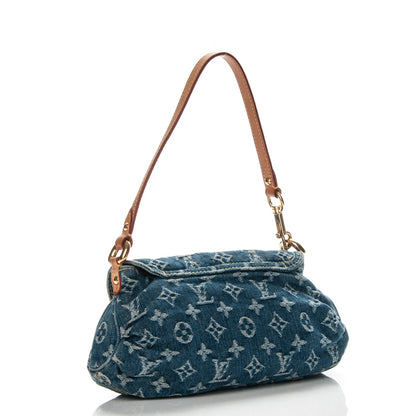 Louis Vuitton Monogram Denim Mini Pleaty Blue 3 of 8