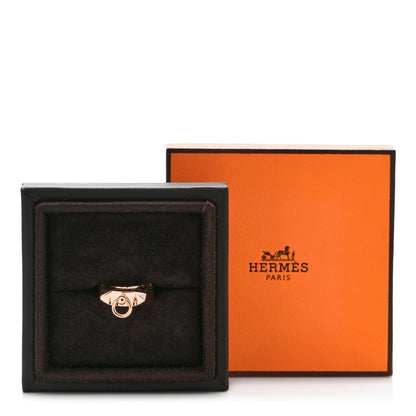 Hermes 18K Rose Gold PM Collier De Chien Ring 50 5.25 5 of 5