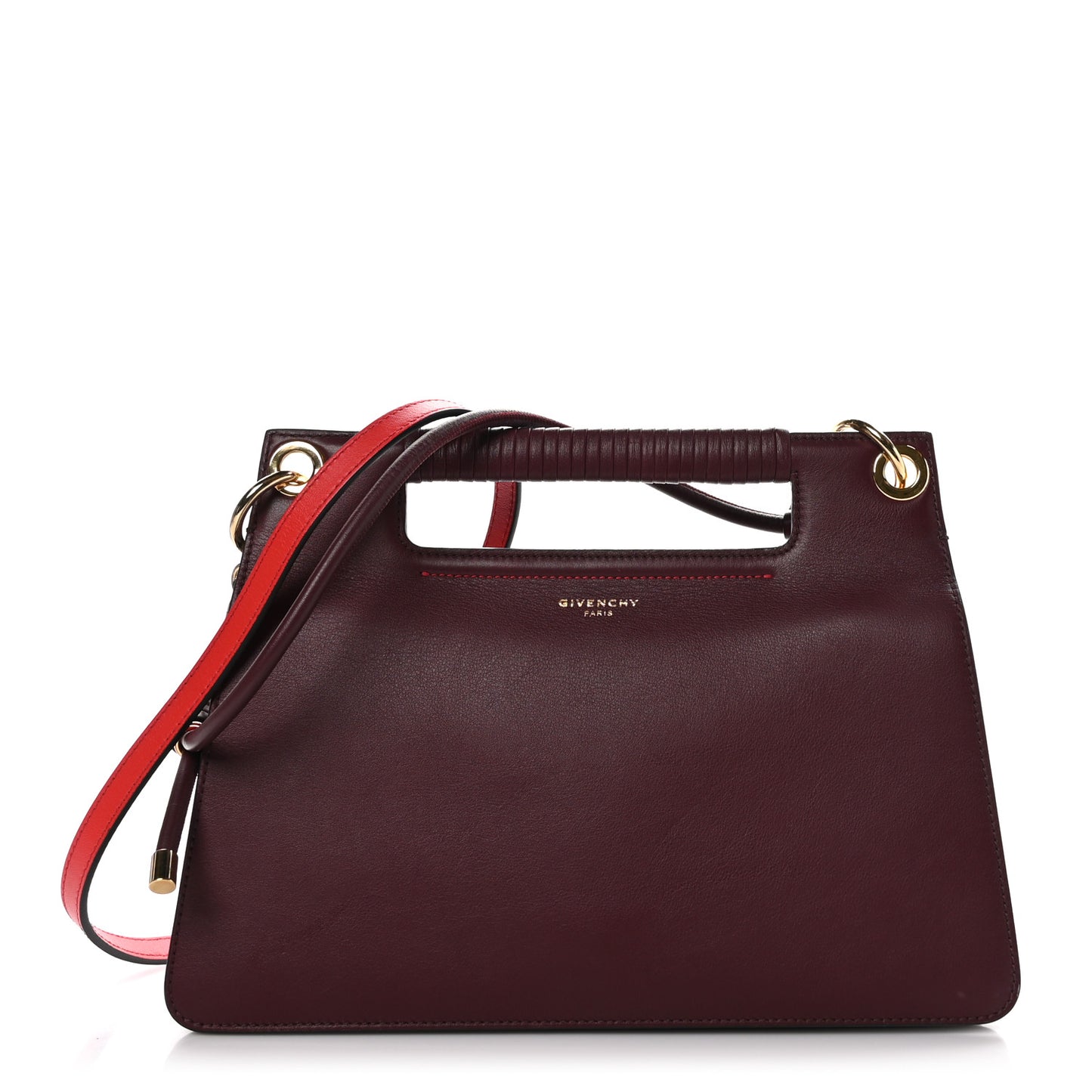 Calfskin Medium Whip Top Handle Crossbody Bordeaux