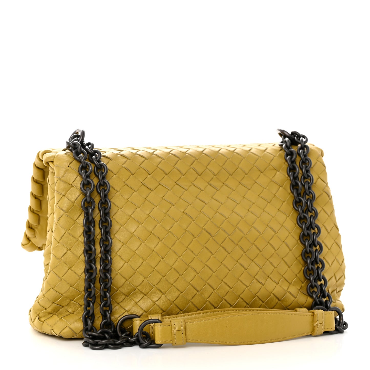 Nappa Intrecciato Small Olimpia Shoulder Bag Chartreuse