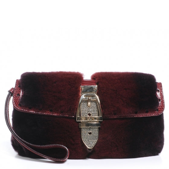 Gucci Mink Fur Wristlet Red 1 of 8
