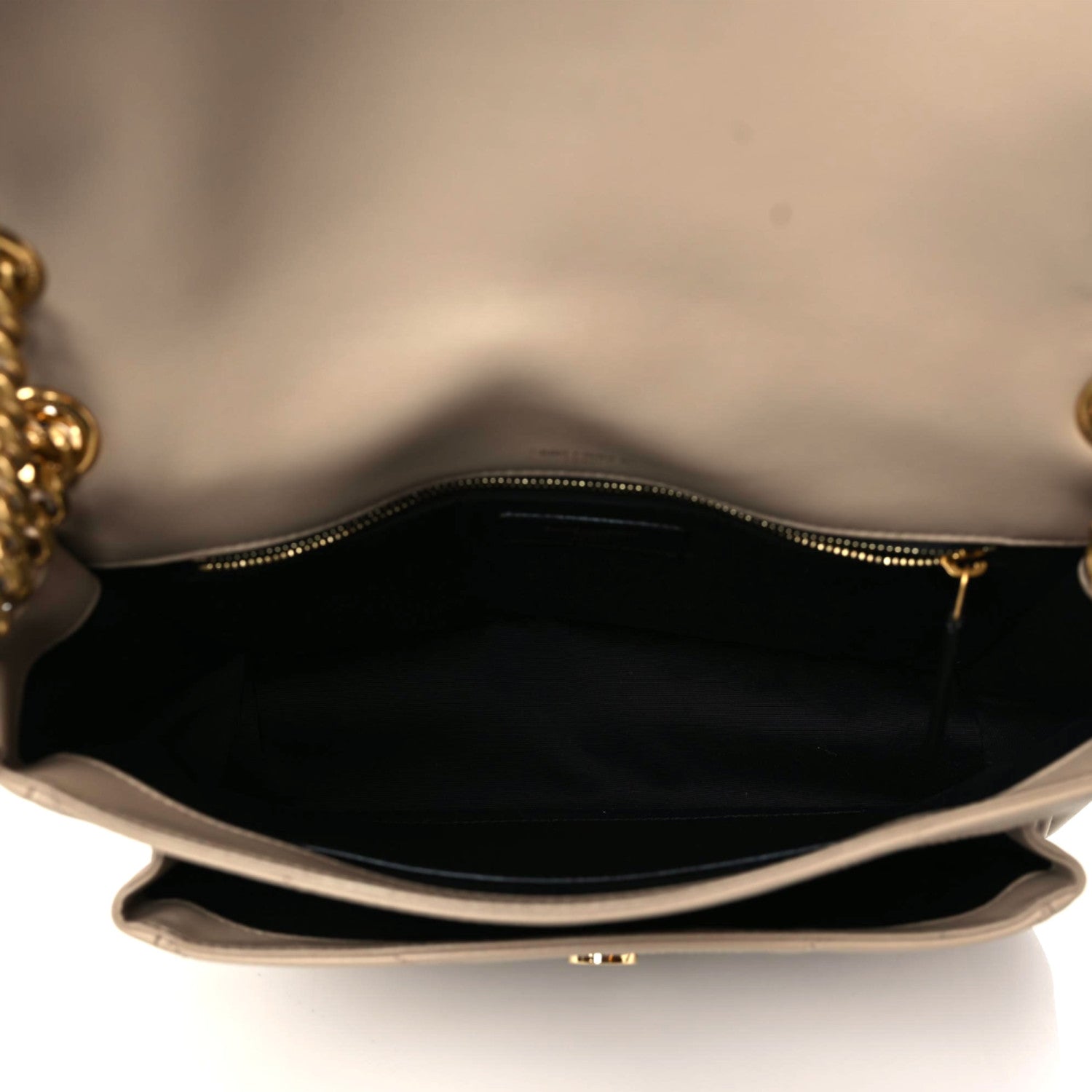 Saint Laurent Lambskin Matelasse Monogram Medium Niki Chain Satchel Dark Beige 8 of 10