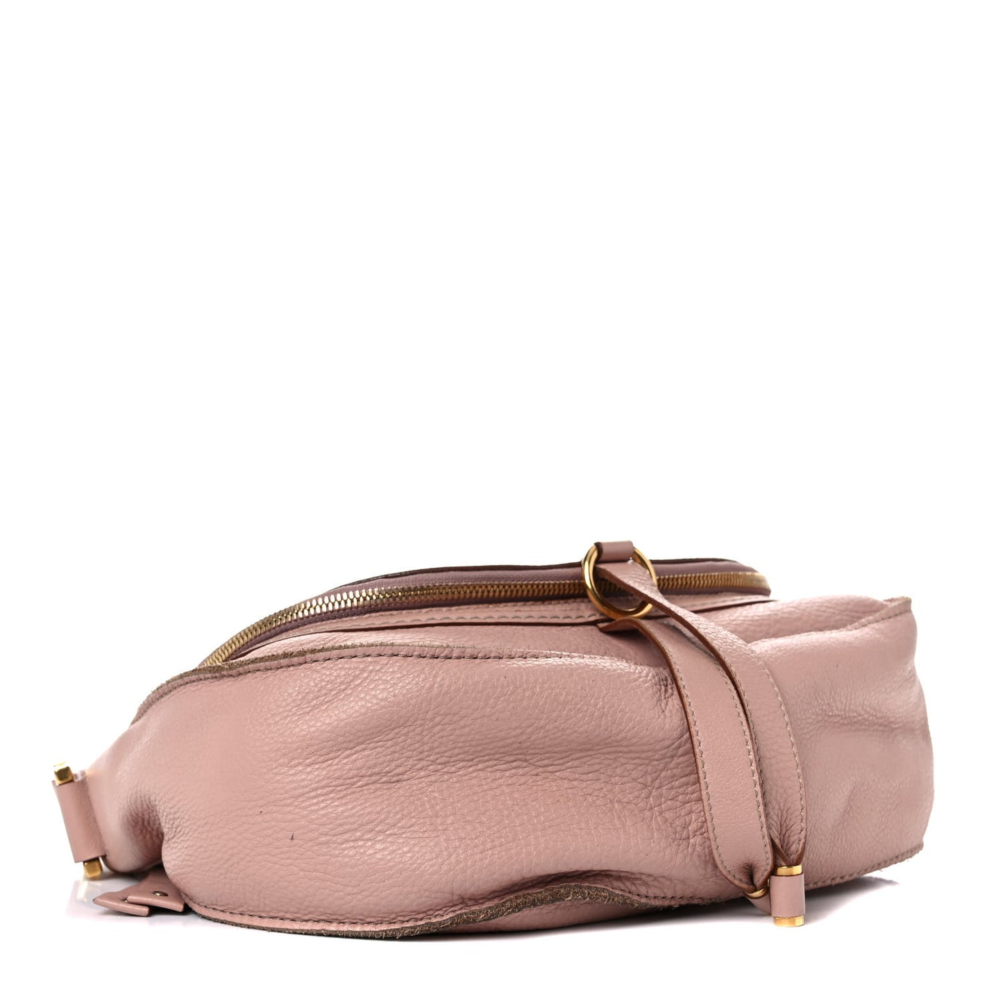 Calfskin Medium Marcie Round Zip Crossbody Blush Nude