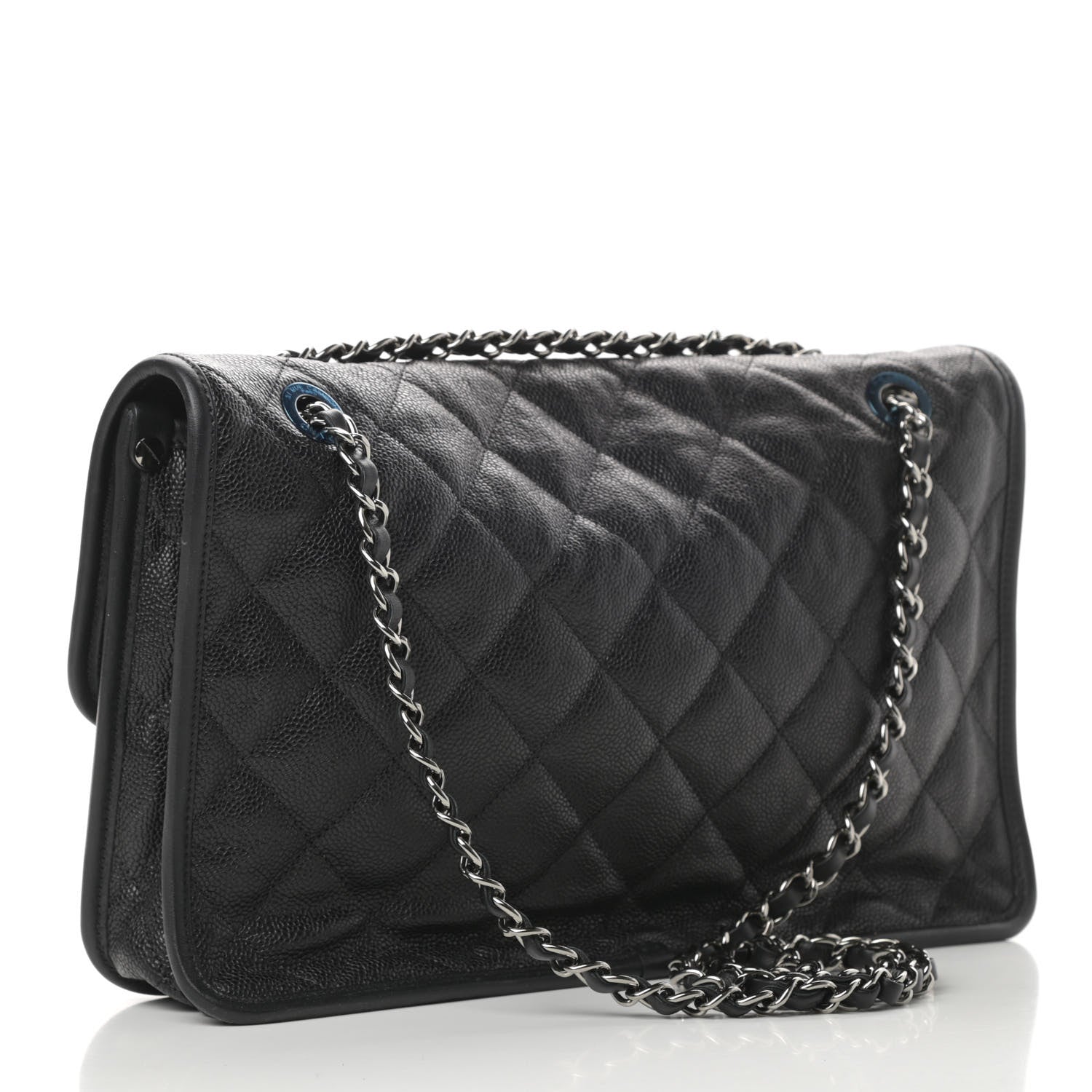 Chanel Caviar Quilted Large French Riviera Flap Black 3 of 11