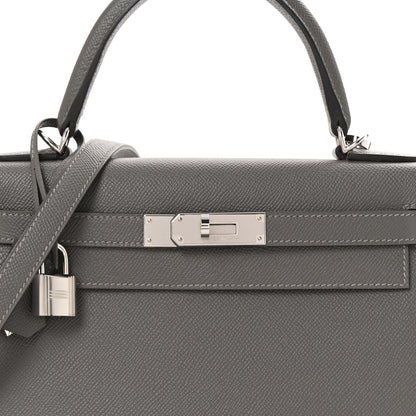 Hermes Epsom Kelly Sellier 28 Gris Misty 8 of 11