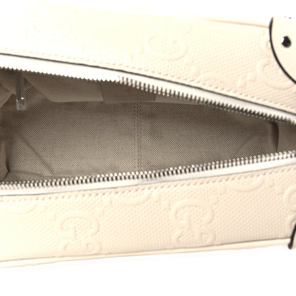 Gucci Calfskin GG Tennis Embossed Square Messenger Bag Mystic White 5 of 10