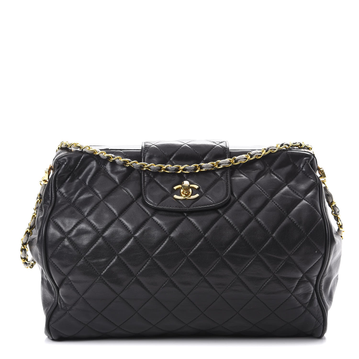 Chanel Lambskin Quilted Shoulder Bag Black 1 of 16