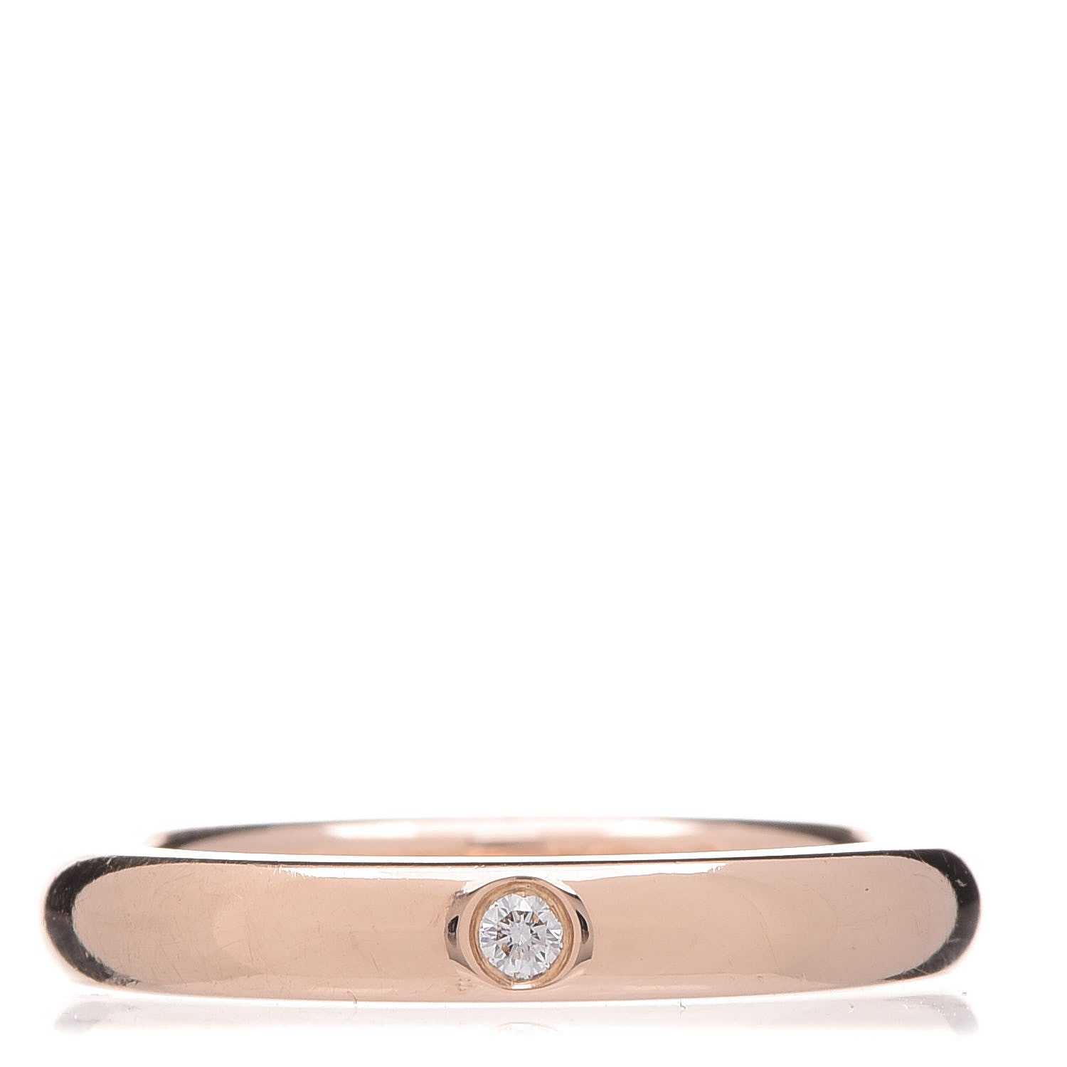 Tiffany 18K Rose Gold Diamond Elsa Peretti Band Ring 45 3.75 1 of 5