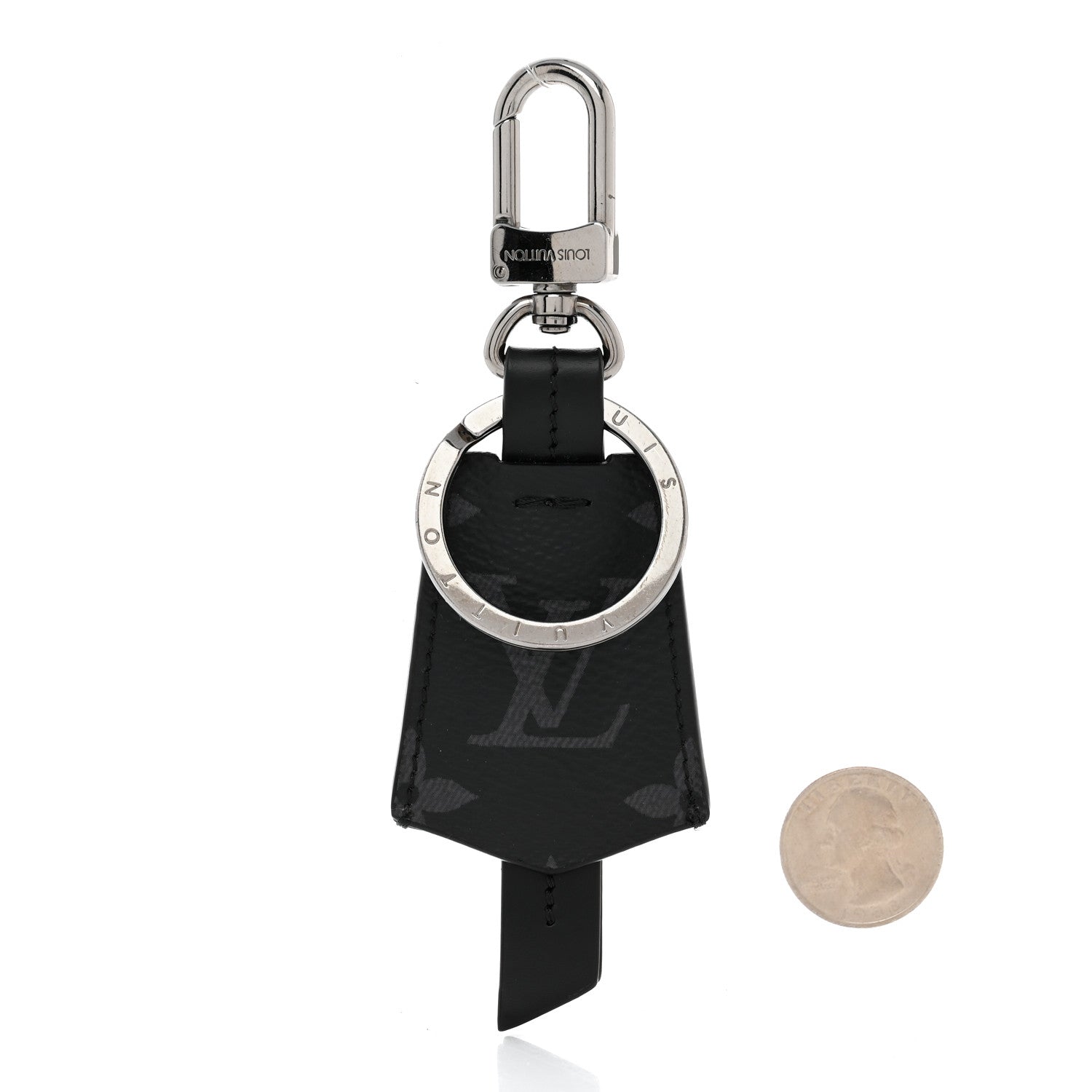 Louis Vuitton Monogram Eclipse Clochette Bag Charm Key Holder 2 of 4