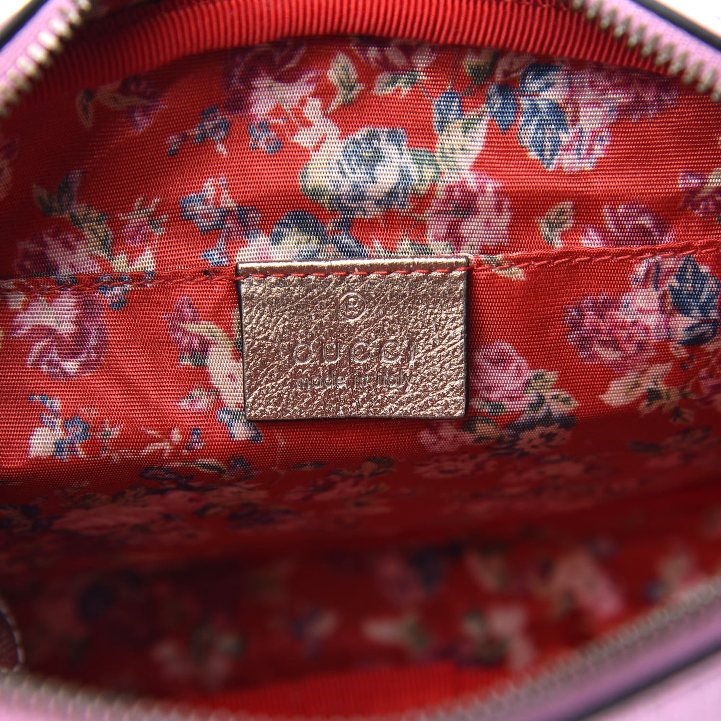 Laminated Nappa Trapuntata Small Zumi Shoulder Bag Rosa Lago Rame