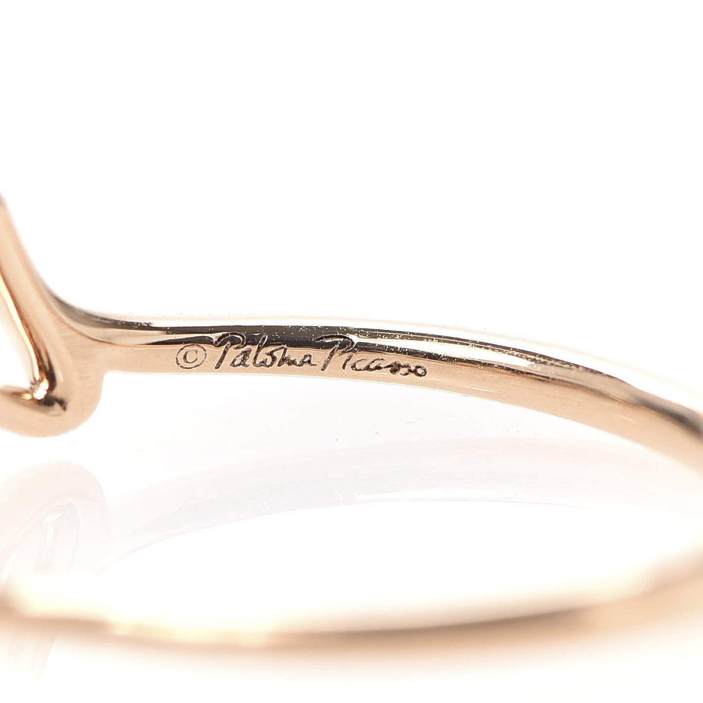 18K Rose Gold Mini Paloma Picasso Graffiti Love Ring 54 6.75