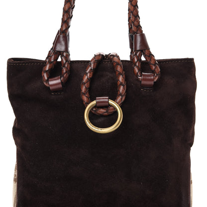 Burberry Suede Tote Brown 7 of 15