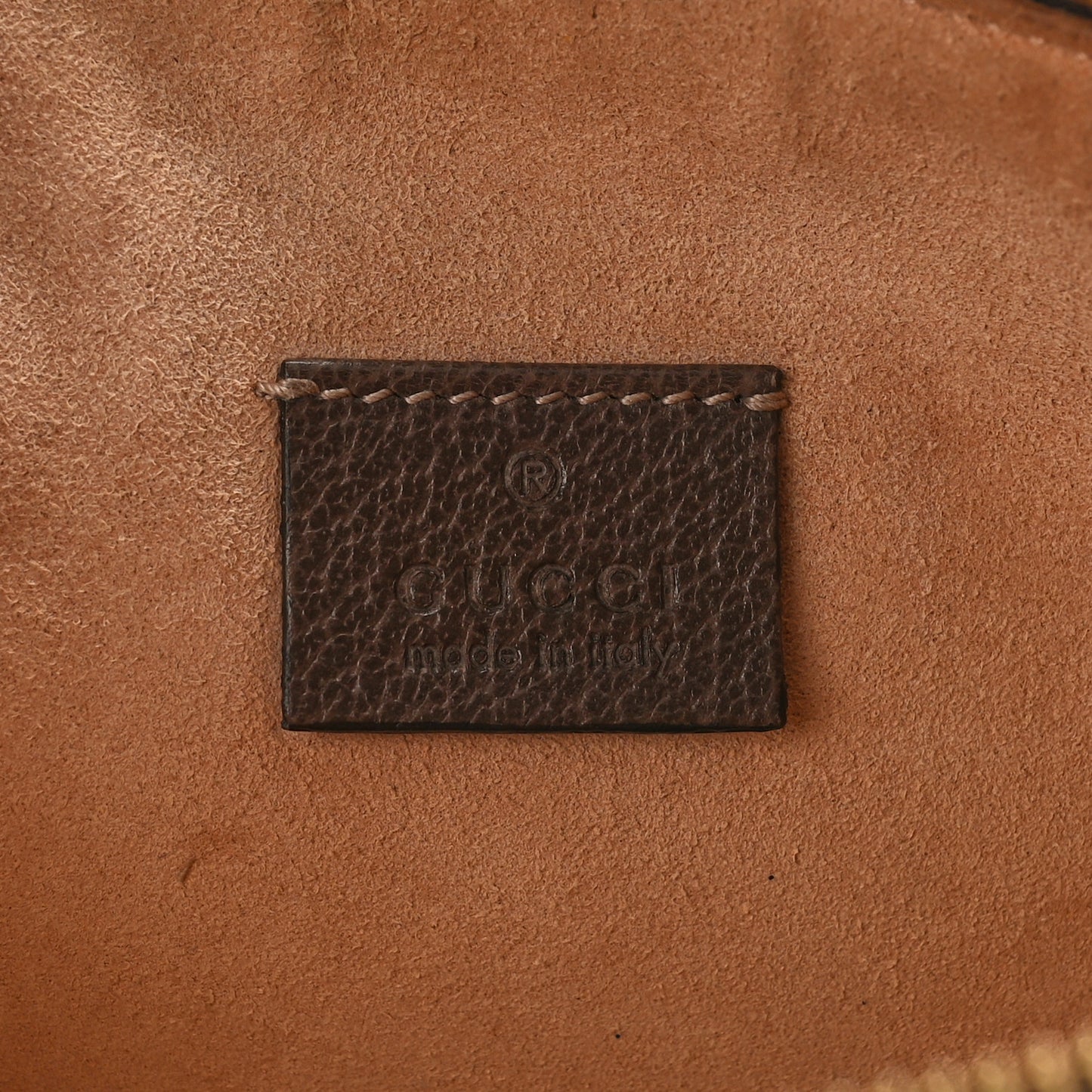 GG Supreme Monogram Large Ophidia Pouch Clutch Brown