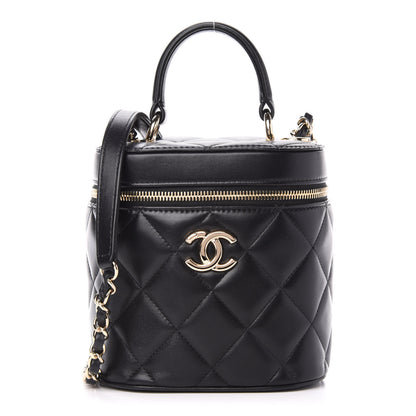 Chanel Lambskin Quilted Trendy Vanity Case Black 1 of 10