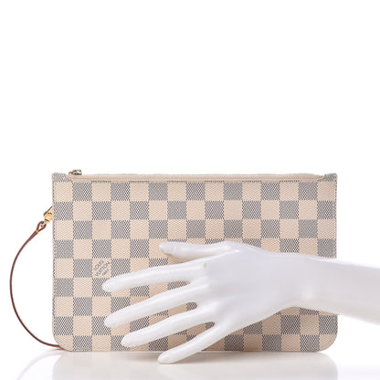 Louis Vuitton Damier Azur Neverfull MM GM Pochette 2 of 9