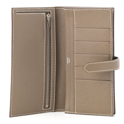 Hermes Epsom Bearn Gusset Wallet Etoupe 5 of 7
