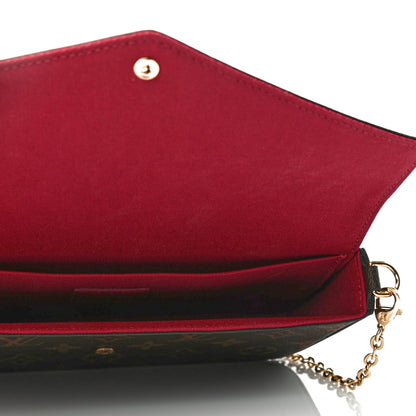 Louis Vuitton Monogram Pochette Felicie Chain Wallet Fuchsia 4 of 4
