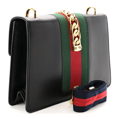 Gucci Calfskin Small Sylvie Shoulder Bag Black 3 of 10