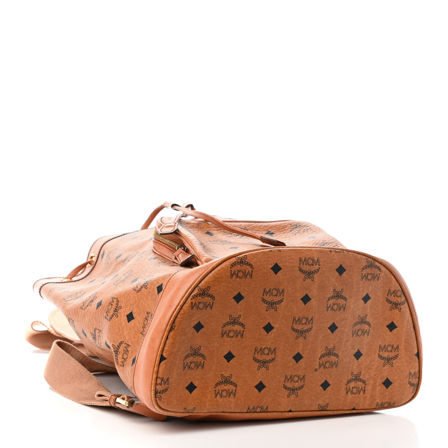 MCM Visetos Medium Vintage Pocket Backpack Cognac 3 of 6