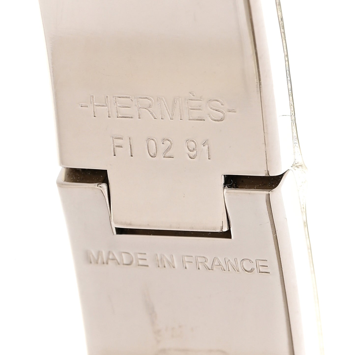 Enamel Narrow Clic Clac H Bracelet PM Marron Glace