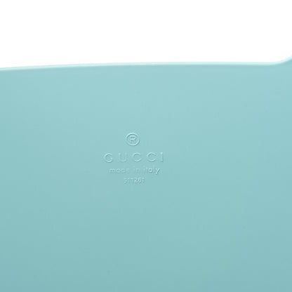 Gucci Rubber Oversized Logo Tote Teal 5 of 9