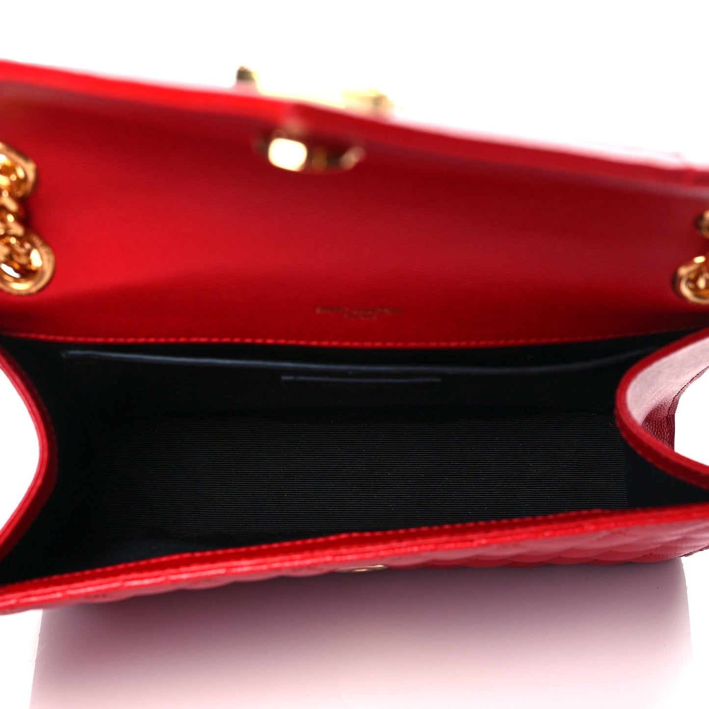 Grain De Poudre Textured Mixed Matelasse Triquilt Medium Monogram Satchel New Red