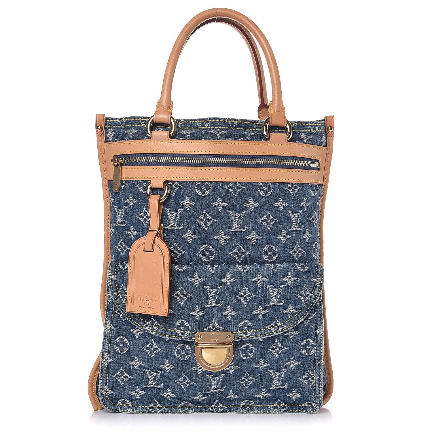 Louis Vuitton Monogram Denim Sac Plat Blue 1 of 7