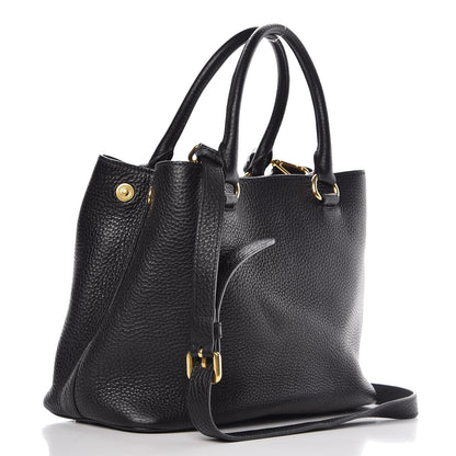 Prada Vitello Phenix Top Handle Bag Black 4 of 8