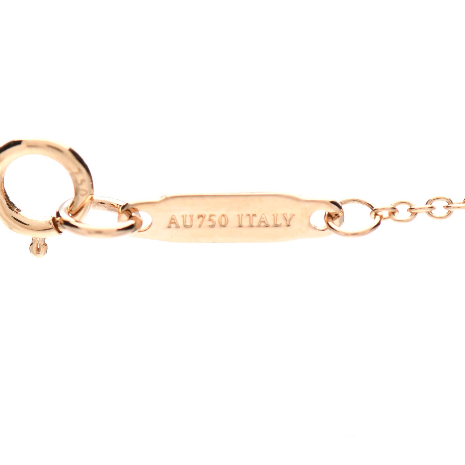 Tiffany 18K Rose Gold Diamond Small Atlas Open Pave Pendant Necklace 4 of 5