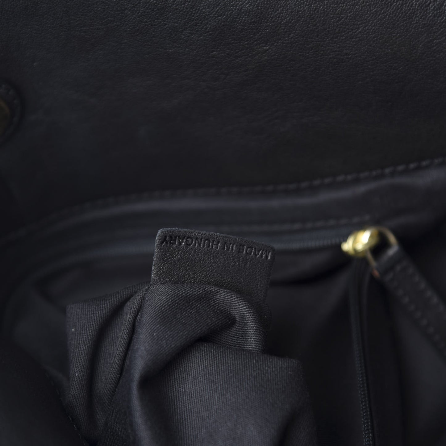 Lambskin George V Apron Bag Black