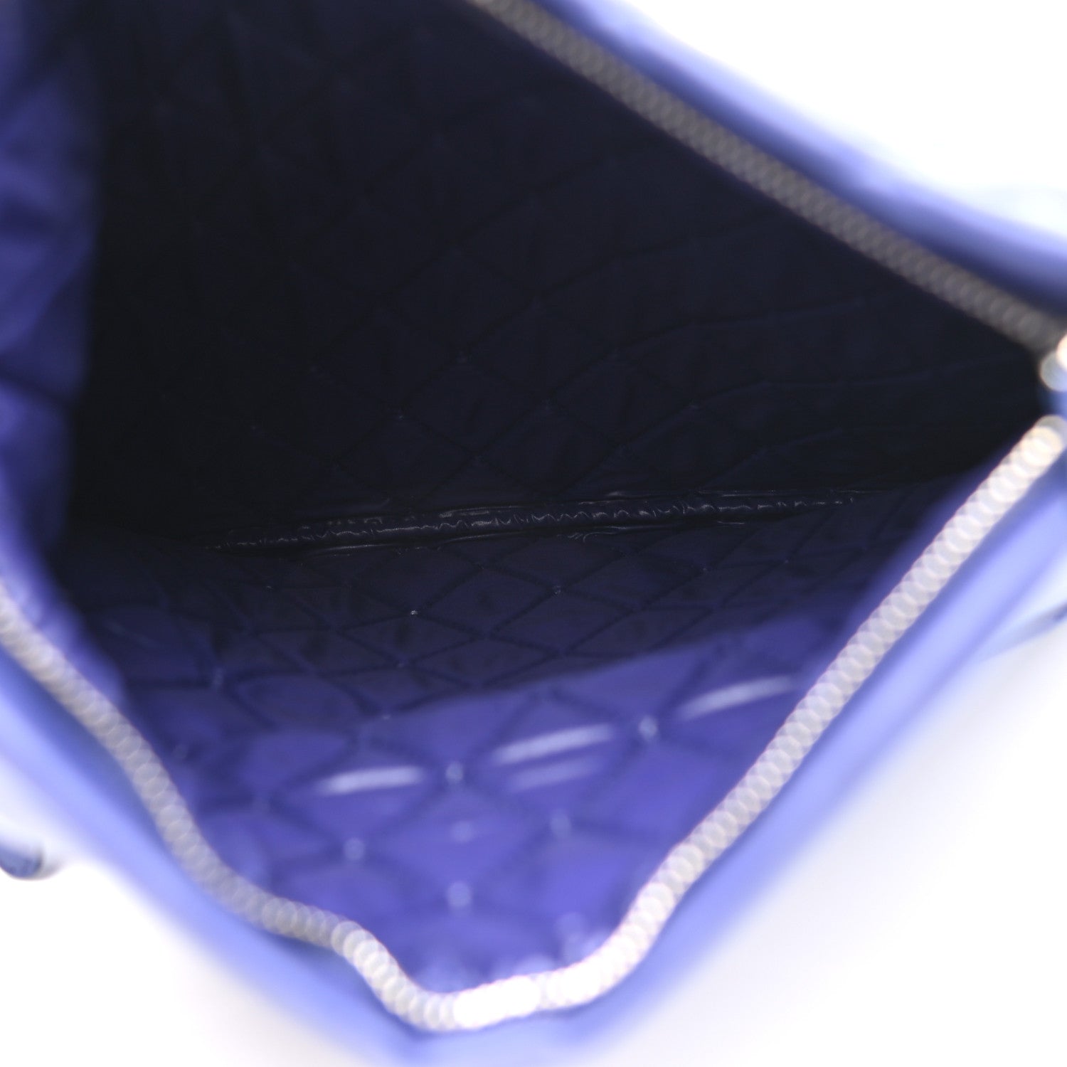 Chanel Lambskin Quilted CC Beauty Clutch Blue 5 of 7