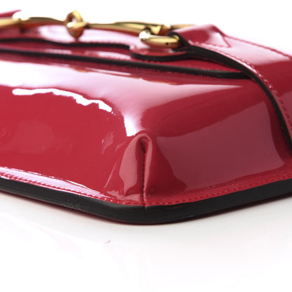 Gucci Patent Large Bright Bit Shoulder Bag Shocking Pink 7 of 8