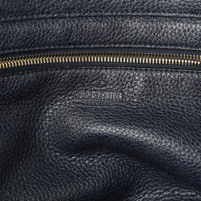 Valentino Garavani Pebbled Calfskin Medium Rockstud Tote Deep Denim 6 of 12