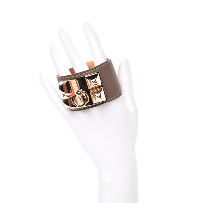 Hermes Swift Collier De Chien CDC Bracelet T2 Etoupe 2 of 8